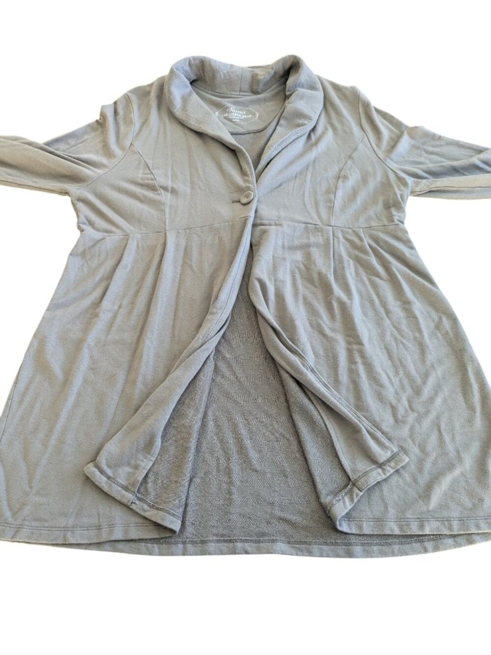 Soma Live Lounge Wear Brown Single Button Pleated Empire Waist Cardigan Jacket